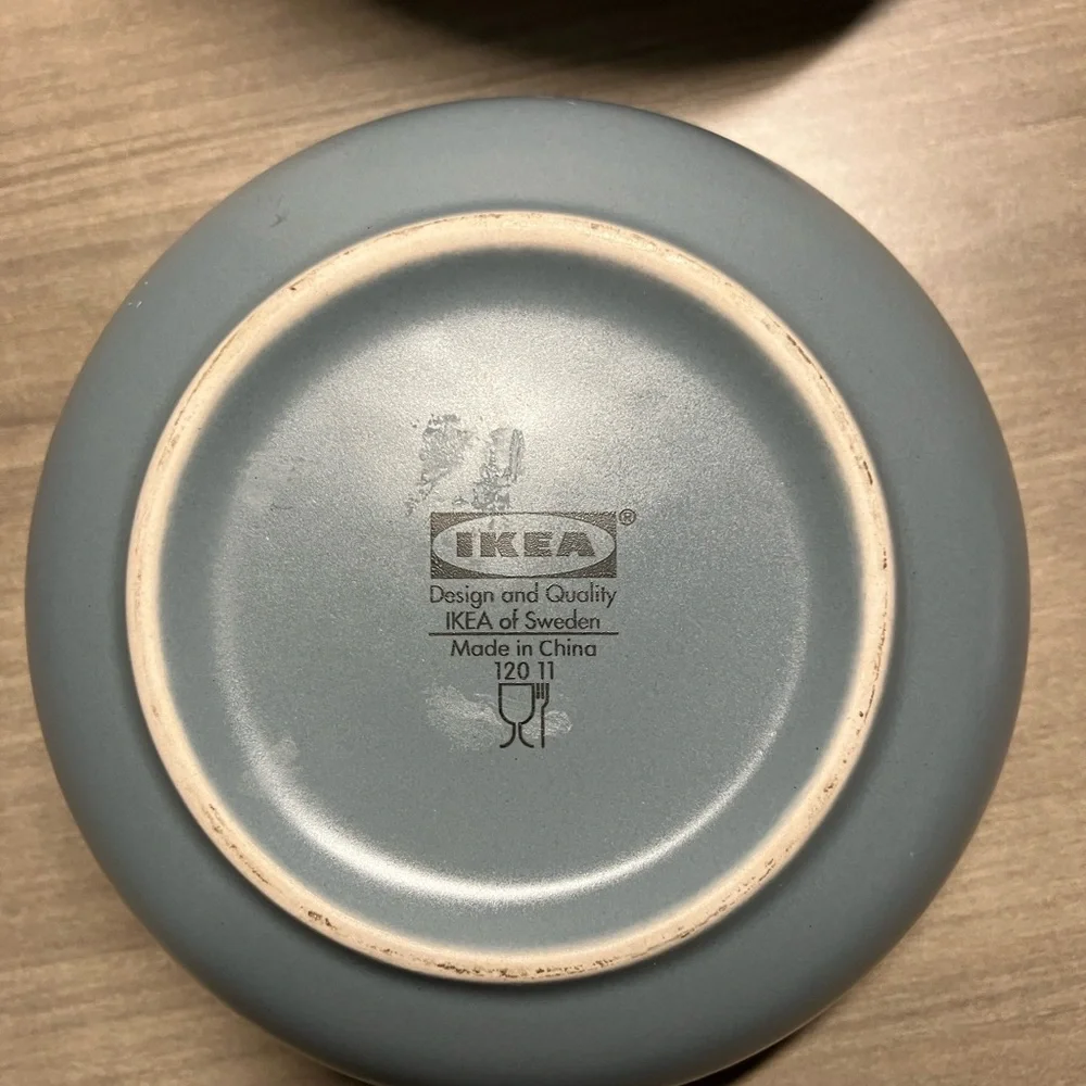 2 IKEA Matte Gray 5 5/8” Cereal Bowls # 12011